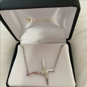 ❤️Sterling silver Heartbeat necklace❤️